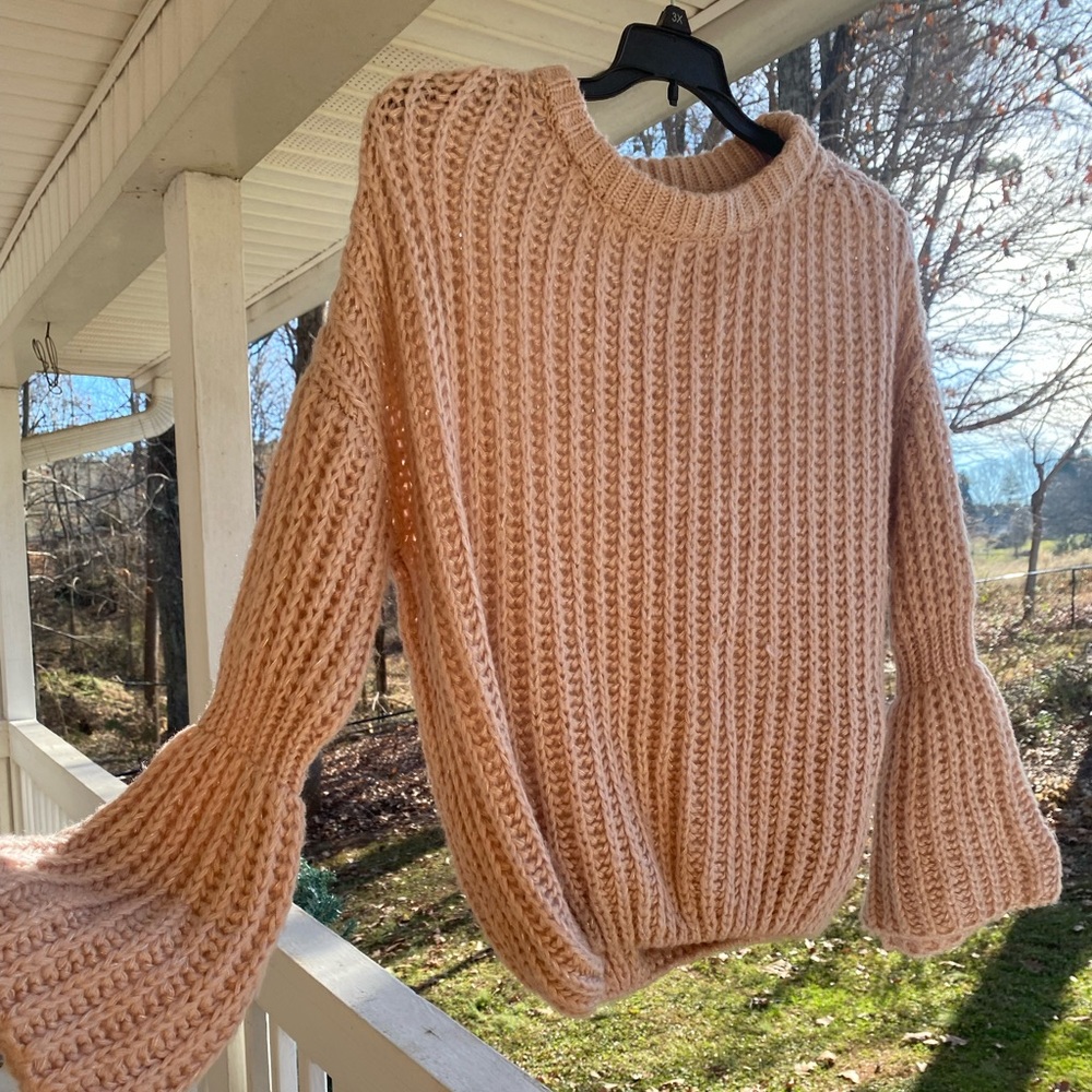 Pink shimmery sweater